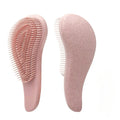 Wheat Straw Detangling Hairbrush – Soft Silicone Wide Tooth Detangling Hairbrush Qme 1pc Pink