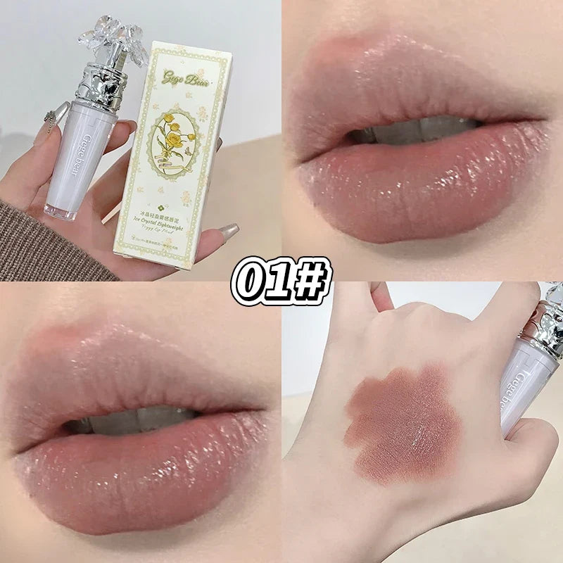 Gege Bear Mist Matte Lip Glaze – Velvet Clay Lipstick Matte Lip Glaze Qme GX1612-01