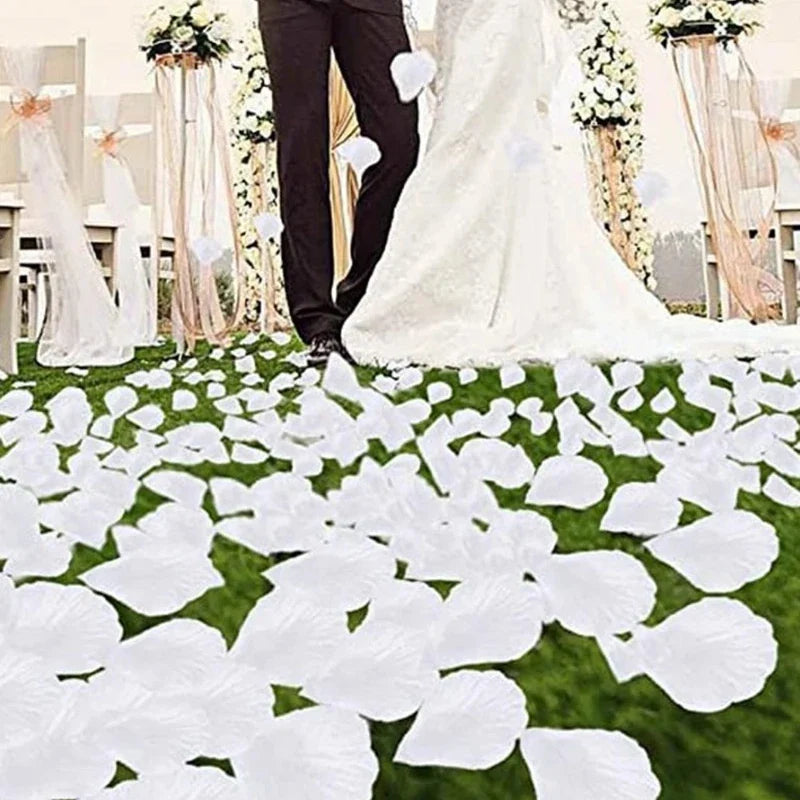 Silk Rose Artificial Petals – Wedding & Party Décor (100–500pc) Artificial Rose Petals Qme