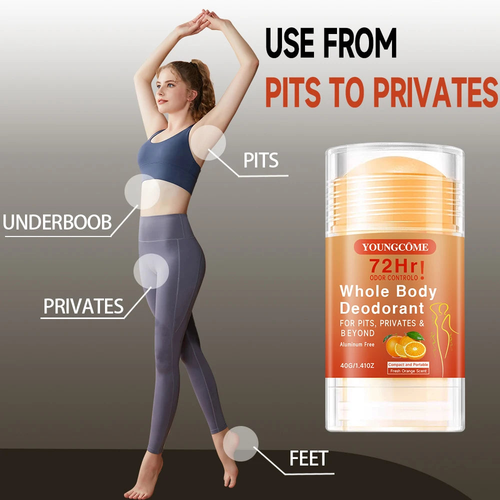 YOUNGCOME 72-Hour Body Deodorant Stick – Unisex, Long-Lasting Deodorant Stick Qst