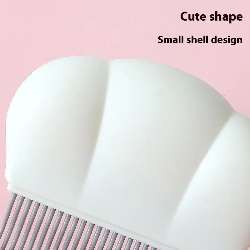 Self-Cleaning Pet Grooming Brush – Shell Shape Massage Comb Pet Grooming Brush Qst