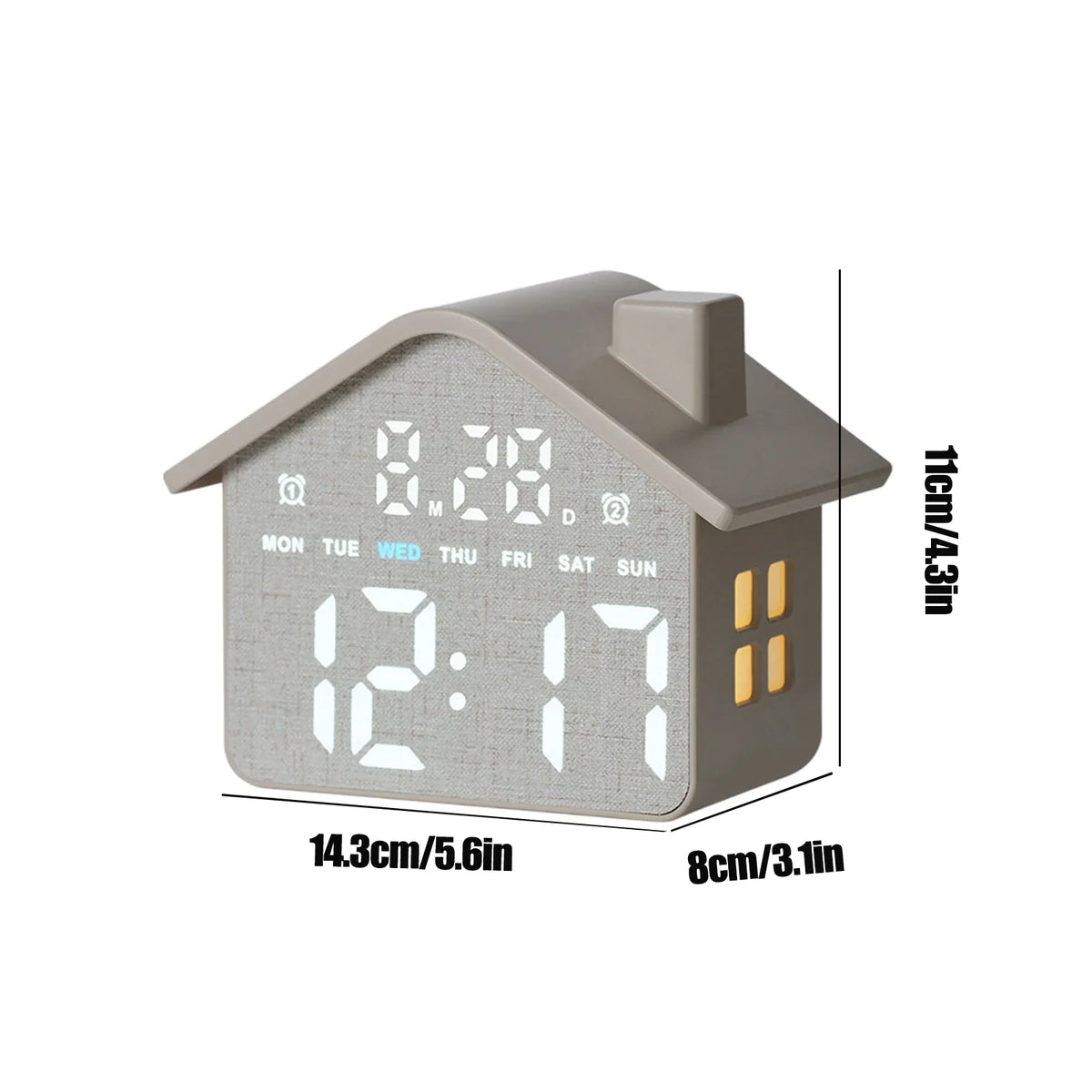 LED Table Clock USB Charging, 12 Colors – Desk & Bedside LED Table Clock Qme