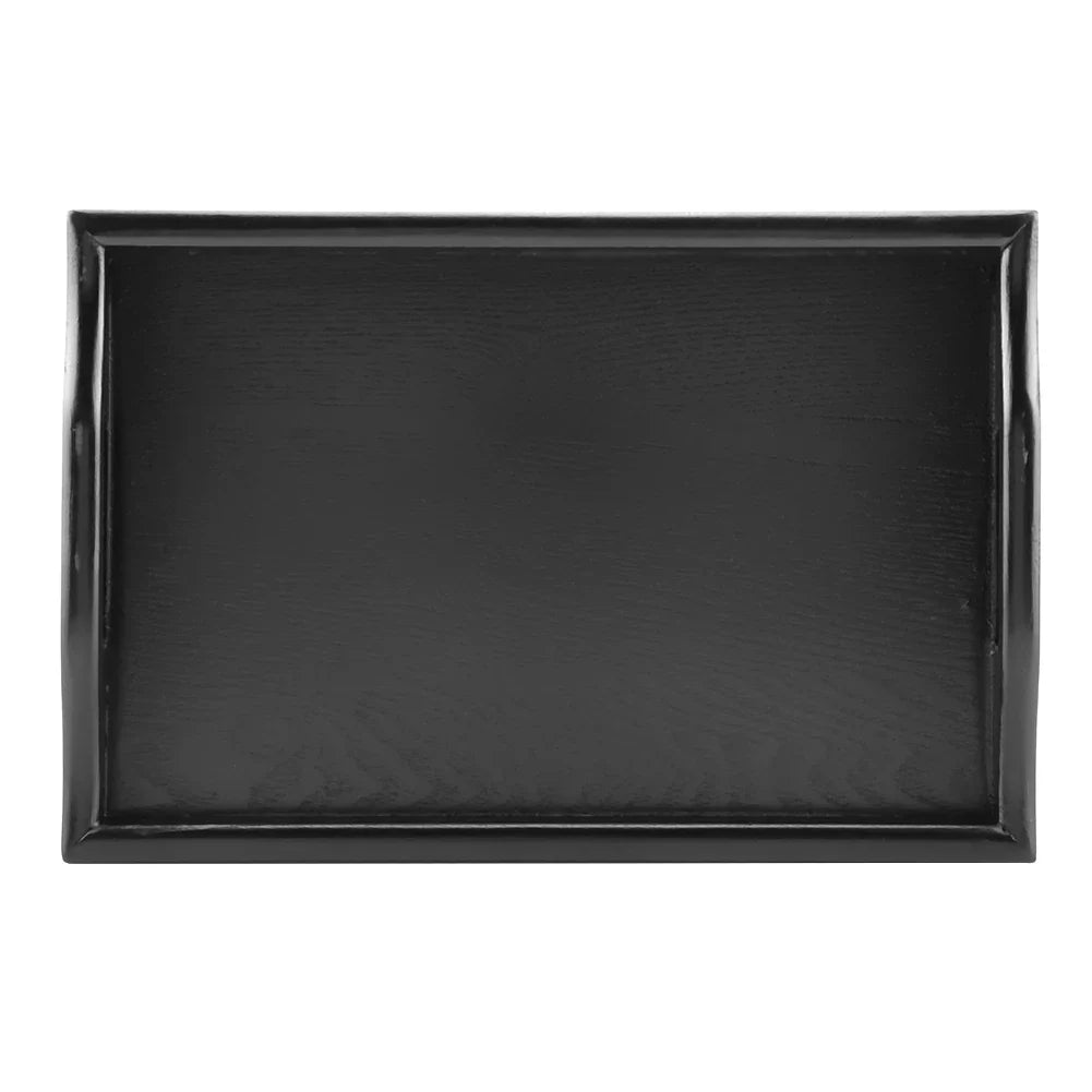 Wooden Serving Tray with Handles – Rectangle Tea & Snack Board Wooden Serving Tray Qme