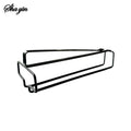 Hanging Wine Glass Rack – No-Drill Iron Stemware Organizer Wine Glass Rack Qme Black