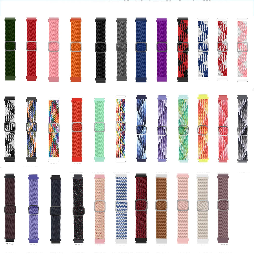 Elastic Nylon Braided Watch Band – Samsung Galaxy & Huawei Watch Band Qme