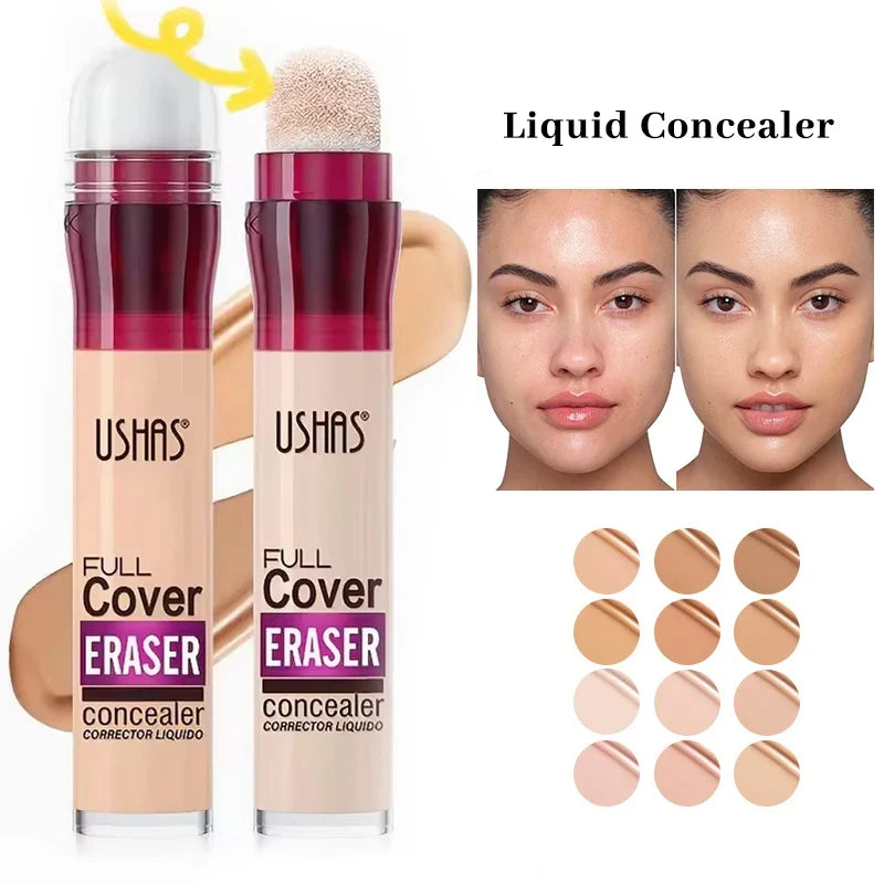 Sponge Head Concealer – Covers Dark Circles, Acne & Freckles Face Concealer Qme
