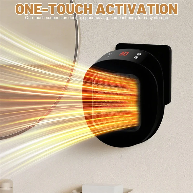 MiLESEEY B15C Socket Fan Heater – Remote & 12H Timer, EU Plug Socket Fan Heater Qst
