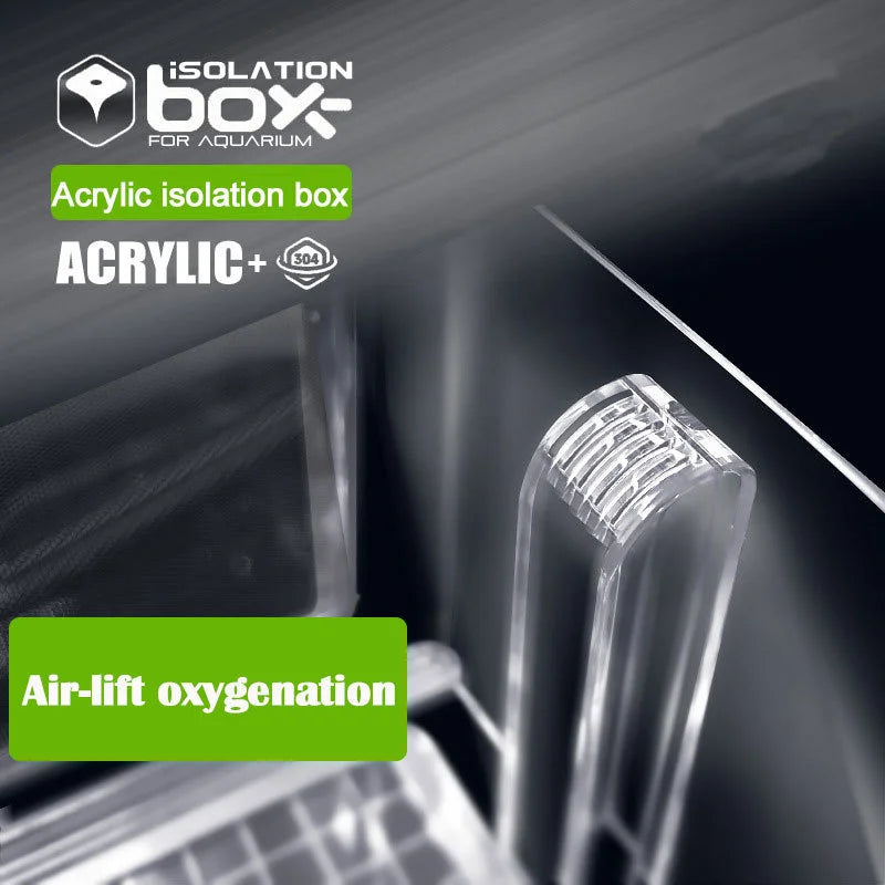 Aquarium Fish Tank Acrylic Isolation Box – Stainless Mesh Aquarium Isolation Box Qme