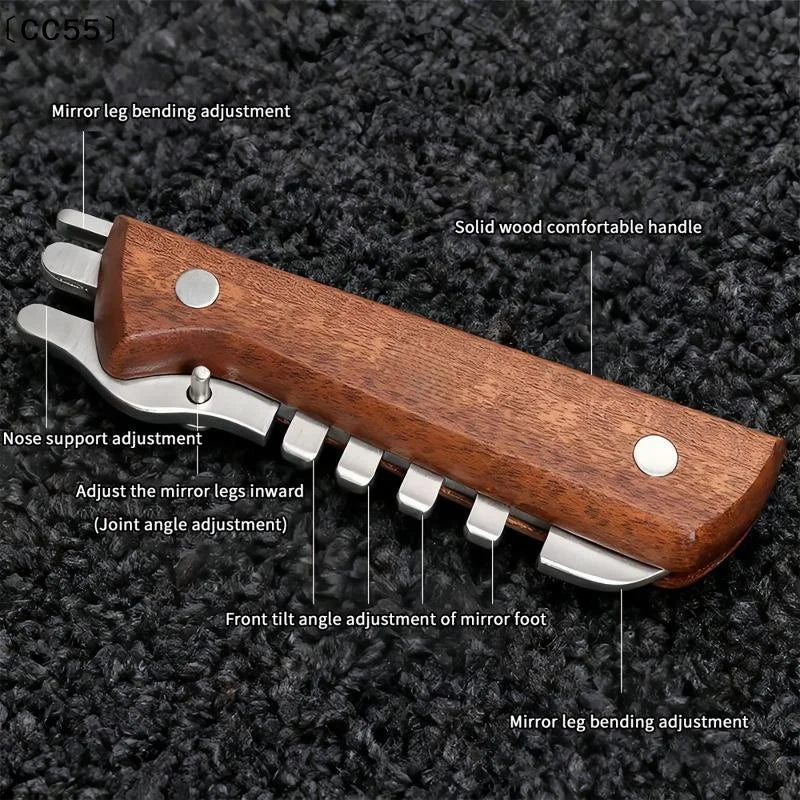 Glasses Frame Adjustment Tool – Temple Arm & Nose Pad Adjuster Eyeglass Repair Tool Qst
