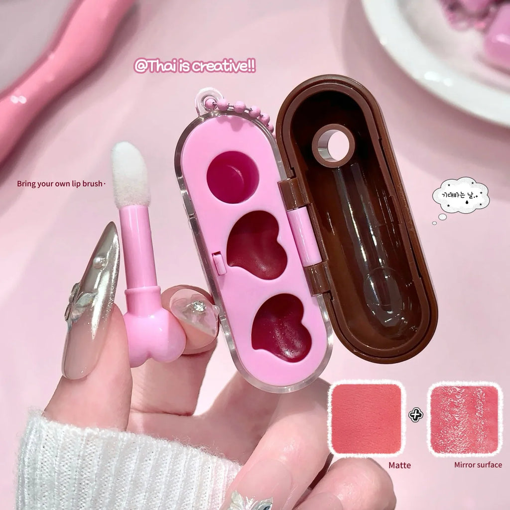 SHAQINUO Velvet Matte & Water Gloss Lip Glaze 2-Pack Lip Glaze Set Qme
