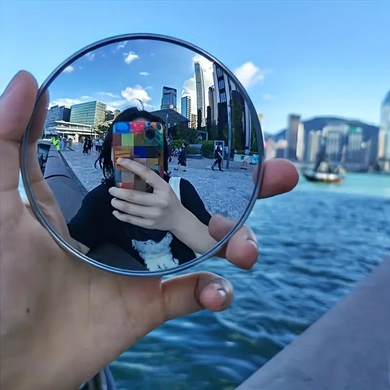 Convex Round Travel Makeup Mirror – Compact & Portable Compact Travel Mirror Qme