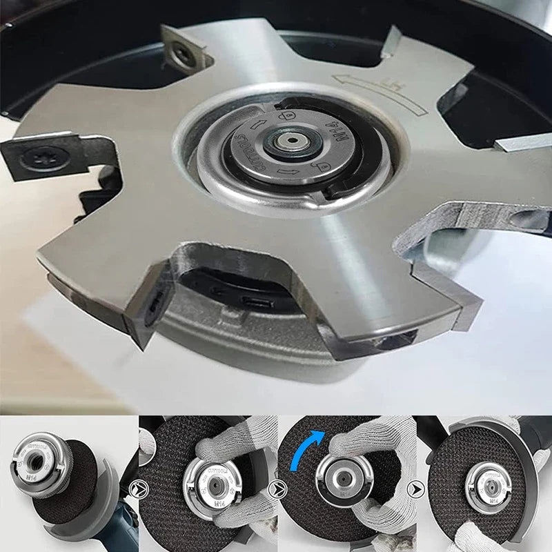 M14 Quick Release Flange Nut Angle Grinder Pressing Plate Chuck Angle Grinder Accessory Qme
