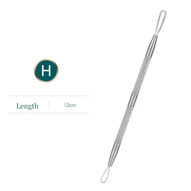 Stainless Steel Blackhead Extractor & Pimple Tweezer Tool Skincare Extractor Tool Qme