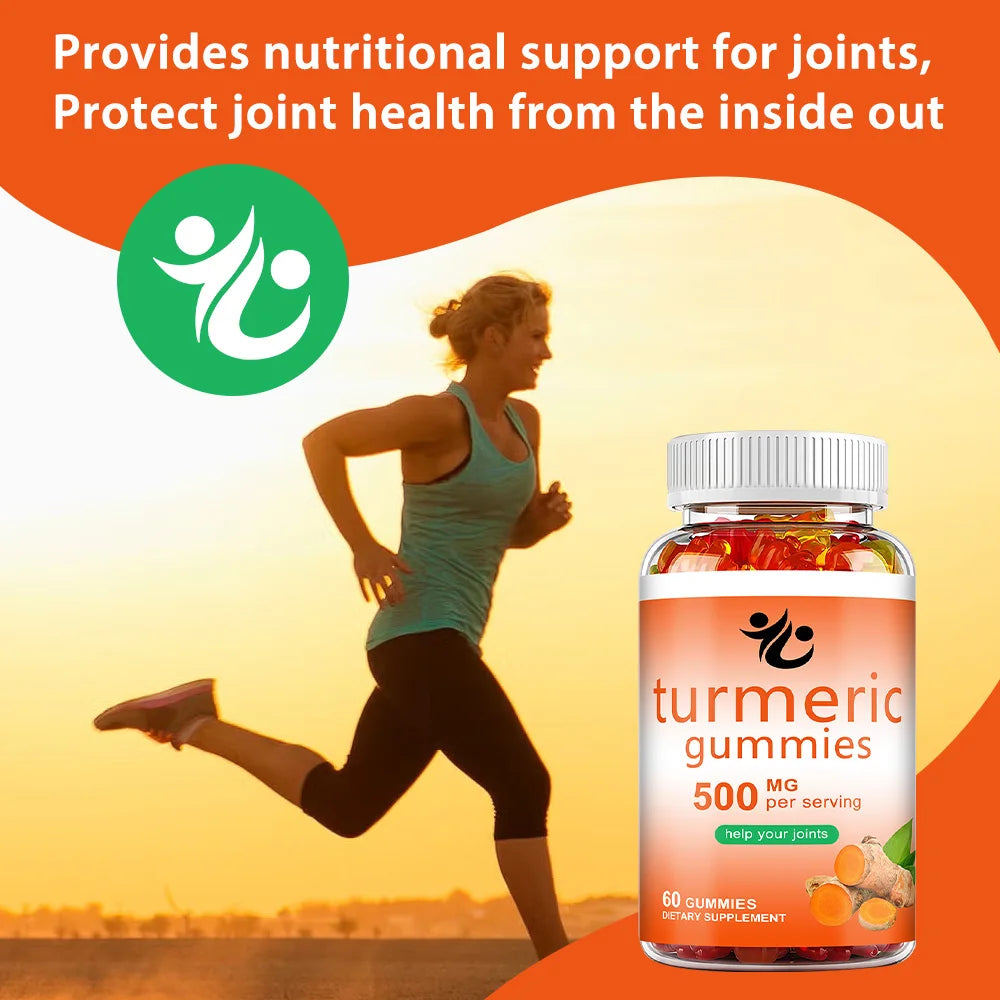 Kenofor Turmeric Curcumin Gummies – Immunity & Skin Support Herbal Supplement Gummies Qst