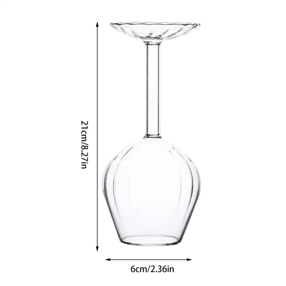 Creative Inverted Stemmed Wine Glass | Upside Down Novelty Cup Novelty Wine Glass Qme China Mainland Clear