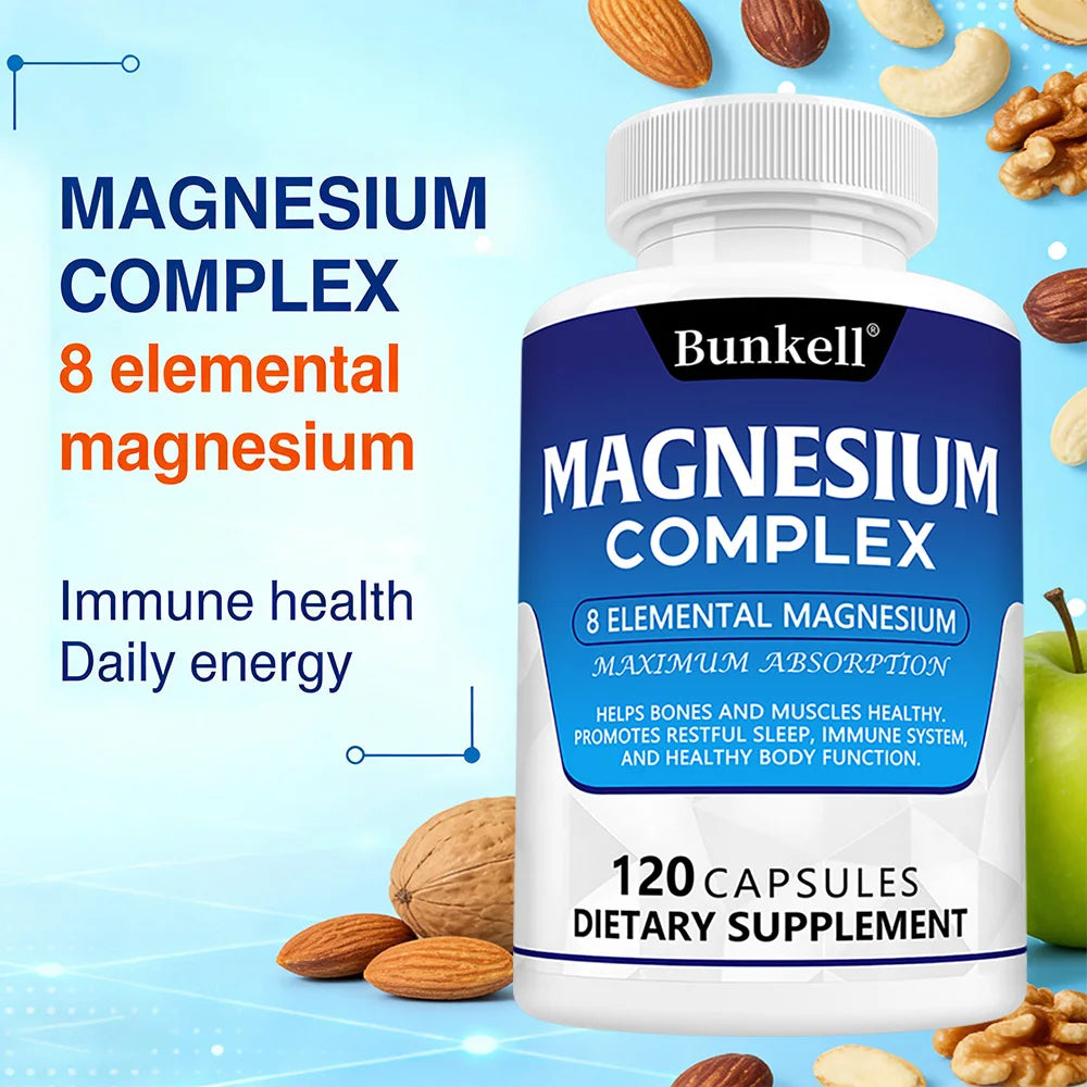 ZENVITALIZE Magnesium Complex 120 Capsules | Sleep & Muscle Support Mineral Supplement Qst