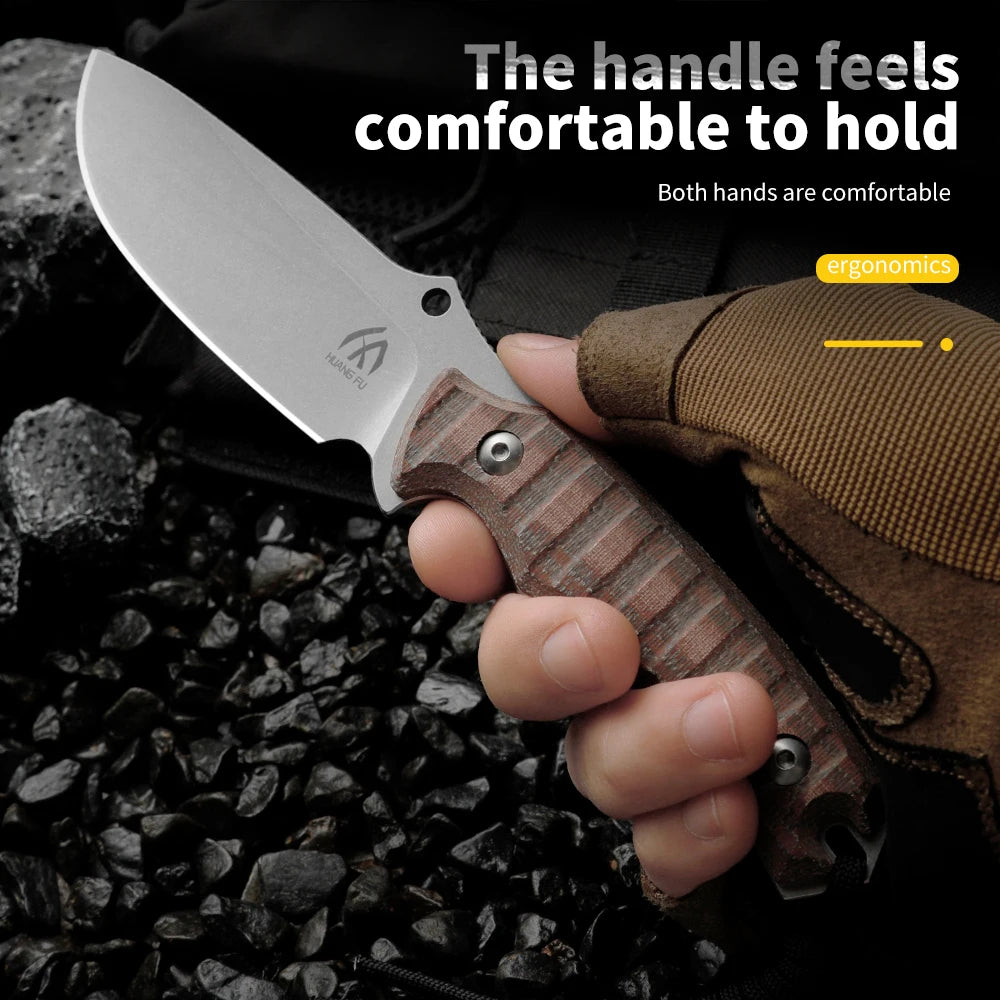 Fixed Blade Outdoor Knife – Steel Camping & Hiking Multi Tool Fixed Blade Knife Qst