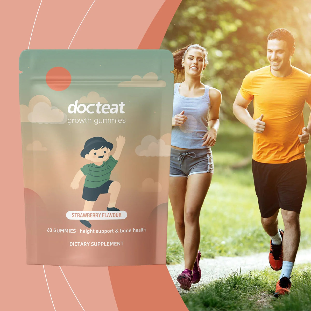 Docteat Height Growth Gummies – Ashwagandha & Calcium for Kids Kids Growth Gummies Qst
