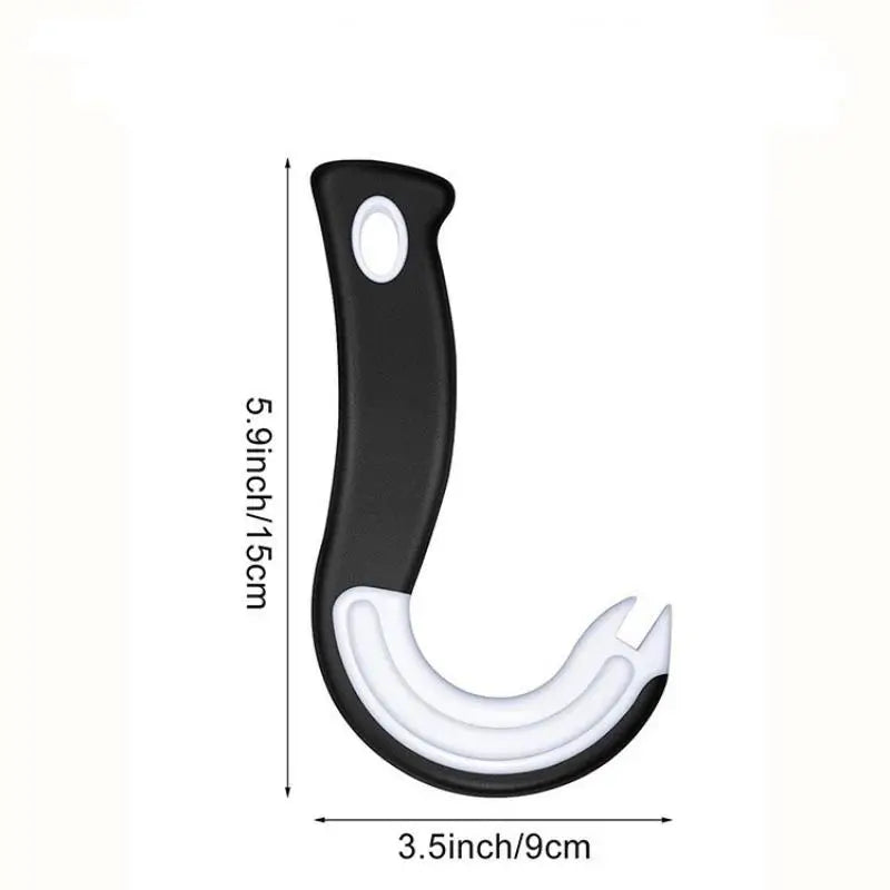 Easy-Grip Hook Can Opener – Durable Plastic, Home & Restaurant Can Opener Qme Black