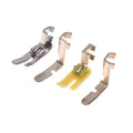 Zipper Presser Foot Set – Left & Right, Steel & Plastic, 4 Pcs Zipper Presser Foot Qme 4pcs