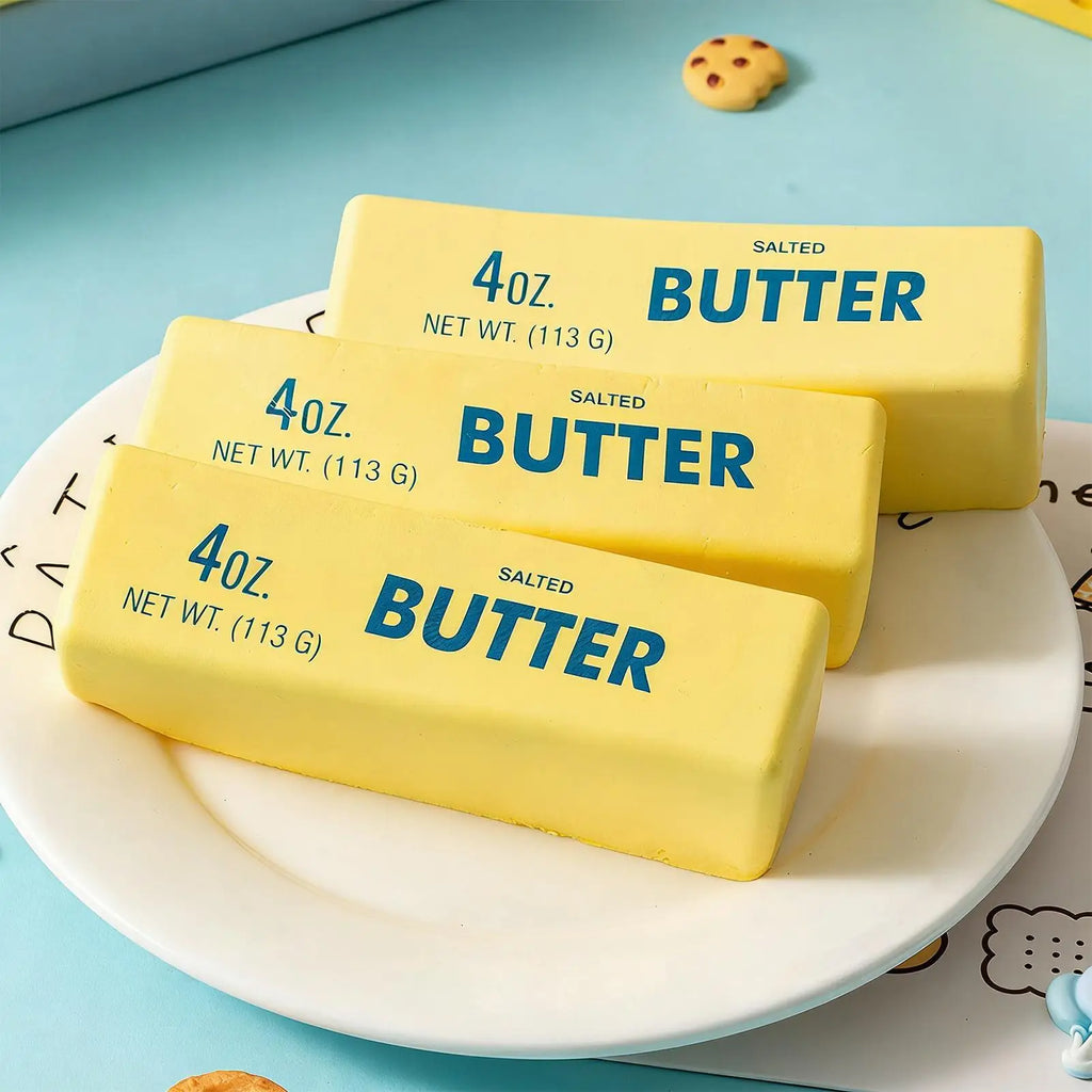 Realistic Butter Fidget Squeeze Toy – Slow Rebound PU Foam Fidget Squeeze Toy Qme