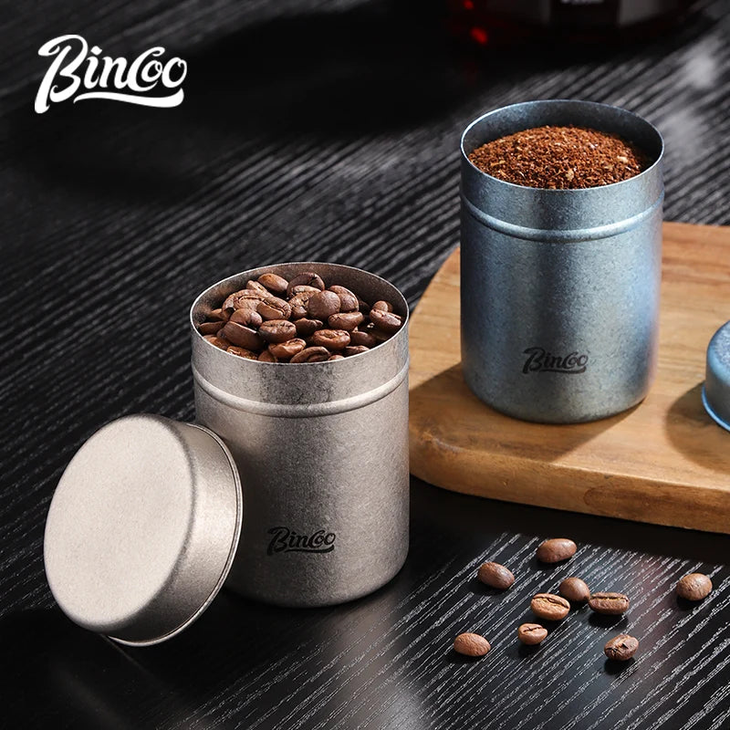 Bincoo Pure Titanium Airtight Coffee Canister – Travel & Camping Coffee Storage Canister Qst