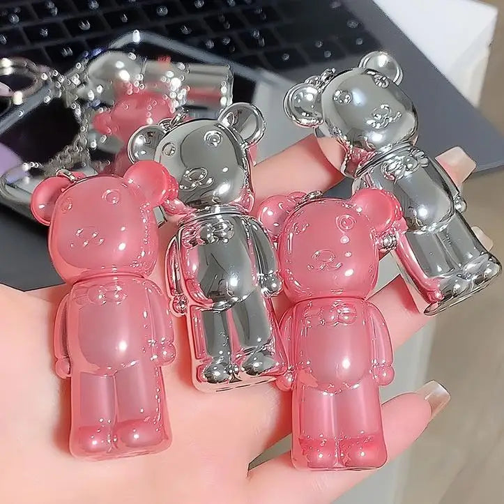 Bear Lip Mud Matte Velvet Glaze Lipstick Keychain Pendant Matte Lip Glaze Qme