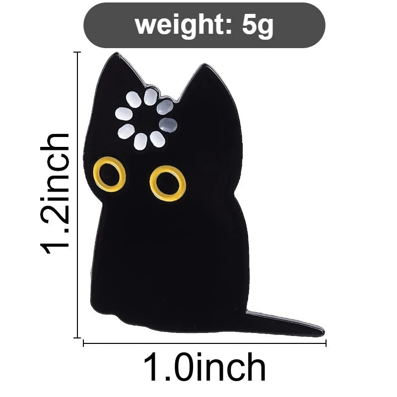 Cute Crash Cat Enamel Pin – Cartoon Kitten Lapel Pin Gift Enamel Lapel Pin Qme