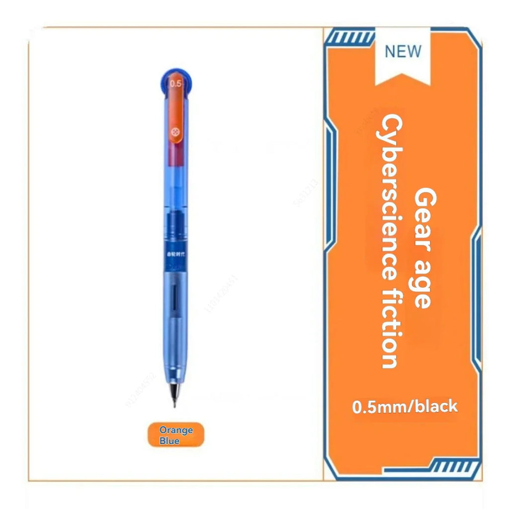 Quick Dry Black Gel Pens | Medium Point Lightweight Retractable Gel Pens Qme 1pc-orange blue black