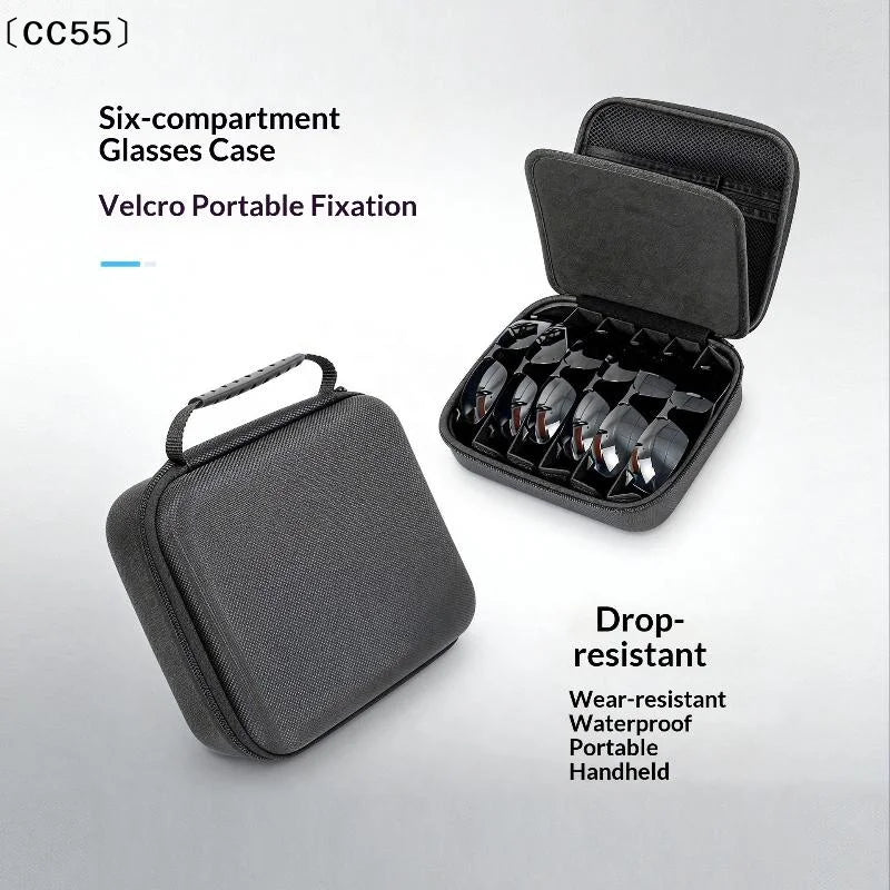 Travel Sunglasses Organizer Bag – 4/6/7/8 Grid EVA Case Sunglasses Organizer Bag Qst