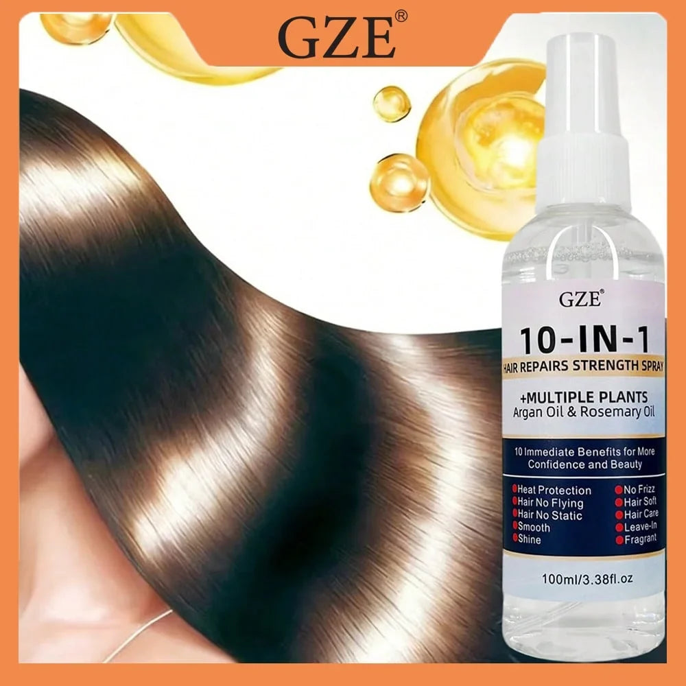 GZE Leave-In Conditioner Spray – Argan Oil & Rosemary Leave-In Hair Spray Qme