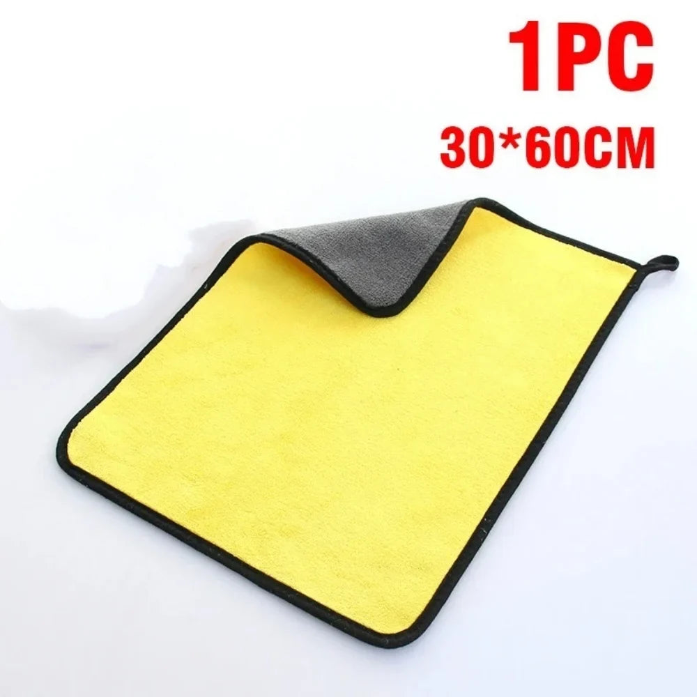 Thickened Microfiber Car Cleaning Towels – Lint-Free, Quick-Dry Microfiber Cleaning Towels Qme 1pc 30x60cm