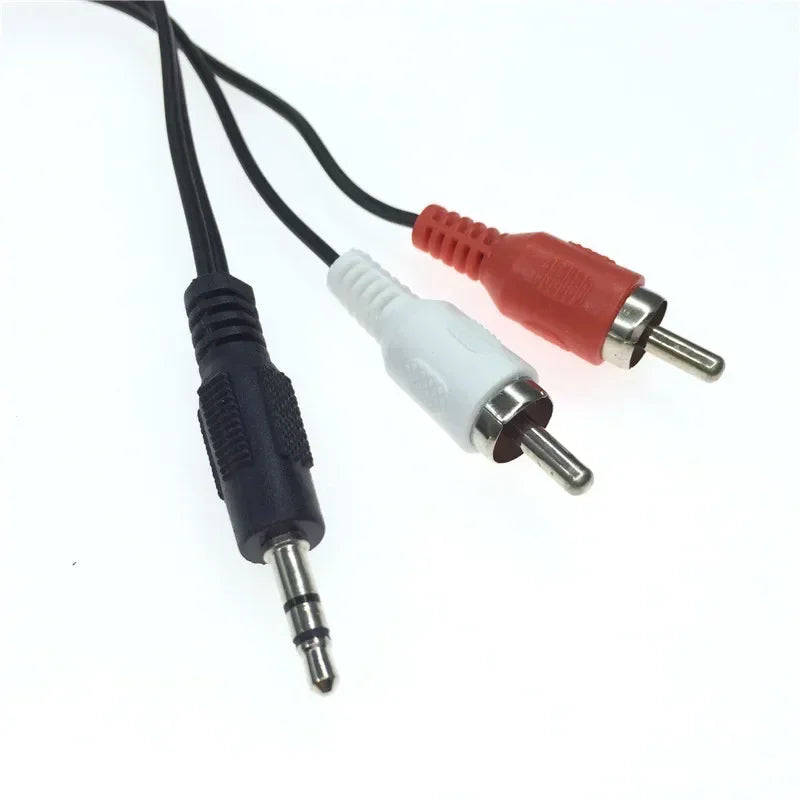 3.5mm to 2RCA Stereo Audio Splitter Cable | AV Headphone Cord Audio Splitter Cable Qme 10pcs