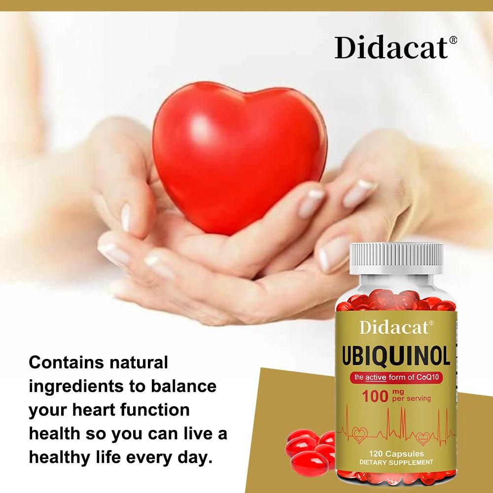 Ubiquinol CoQ10 Capsules – Antioxidant & Heart Health Support CoQ10 Supplement Qst
