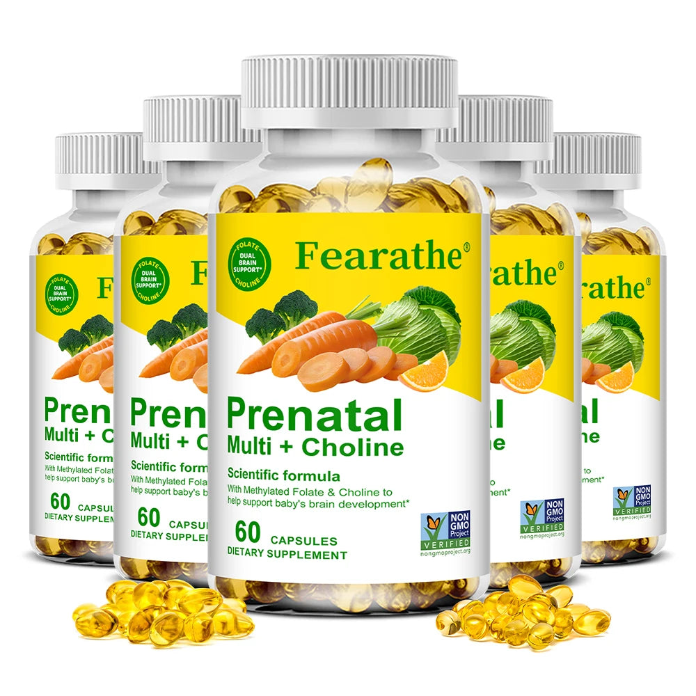 ZENVITALIZE Prenatal Vitamins – Iron, Folate, Choline & Vitamin D Prenatal Multivitamin Qst 60 Count-5 bottle
