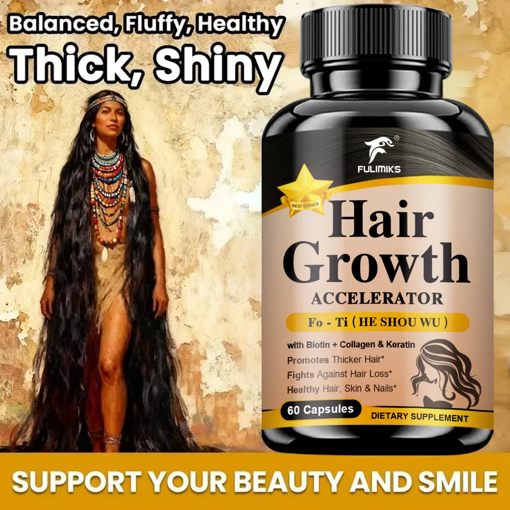 Hair Growth Supplement Capsules – Fo-Ti Root & Ginger Extract Hair Growth Supplement Qst