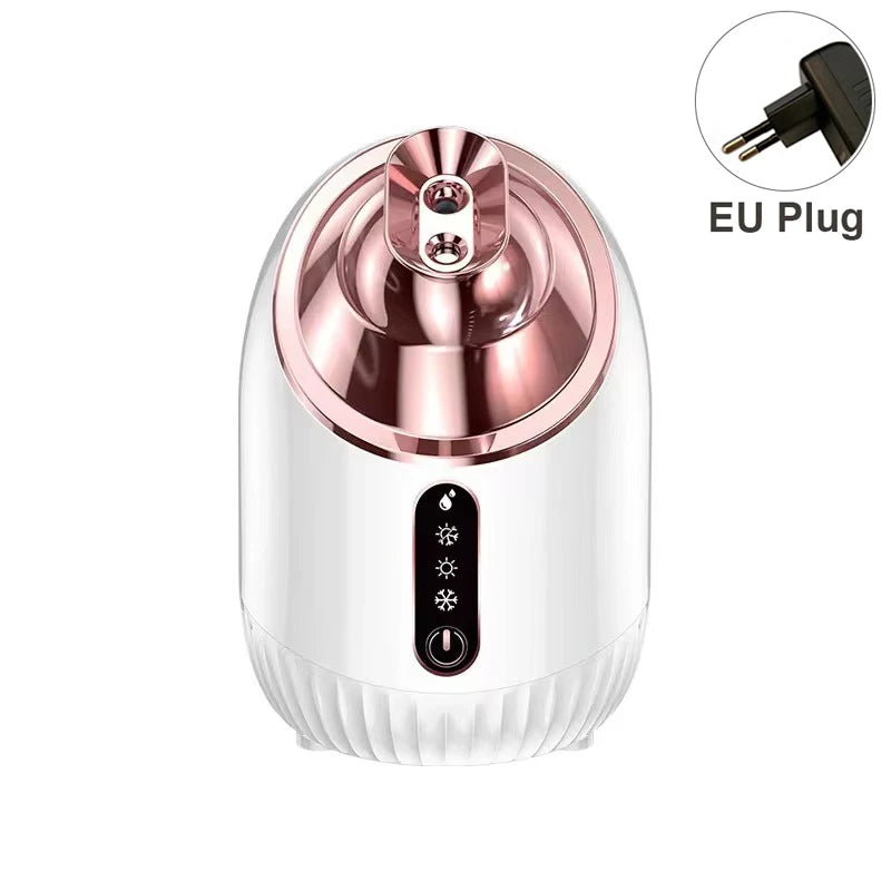 Vilnason Nano Mist Face Steamer – Cold Hot Facial Sauna Facial Steamer Qst White EU