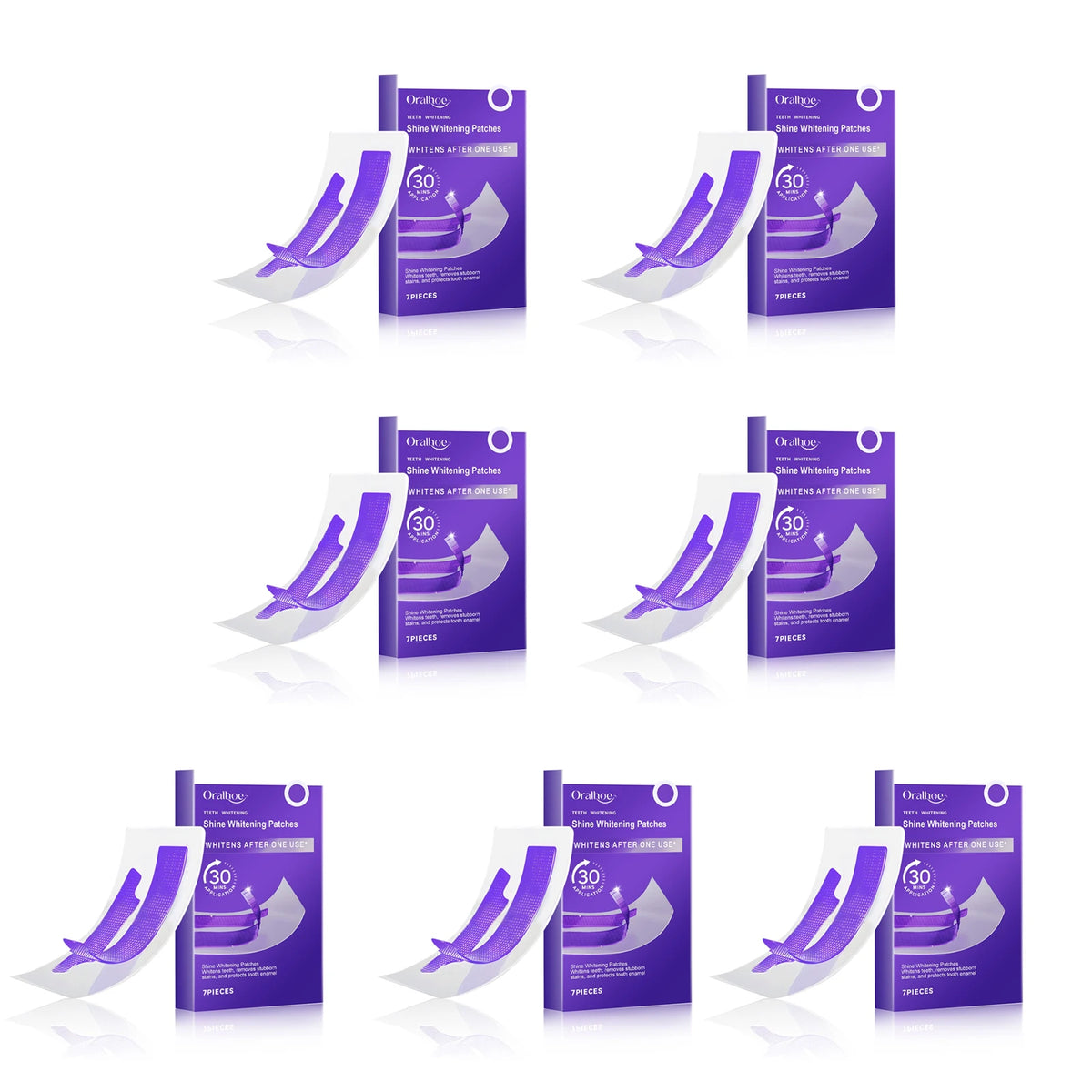 Oralhoe Teeth Whitening Strips – Natural Gel, 7/14/21 Pcs Teeth Whitening Strips Qst 49pieces boxed