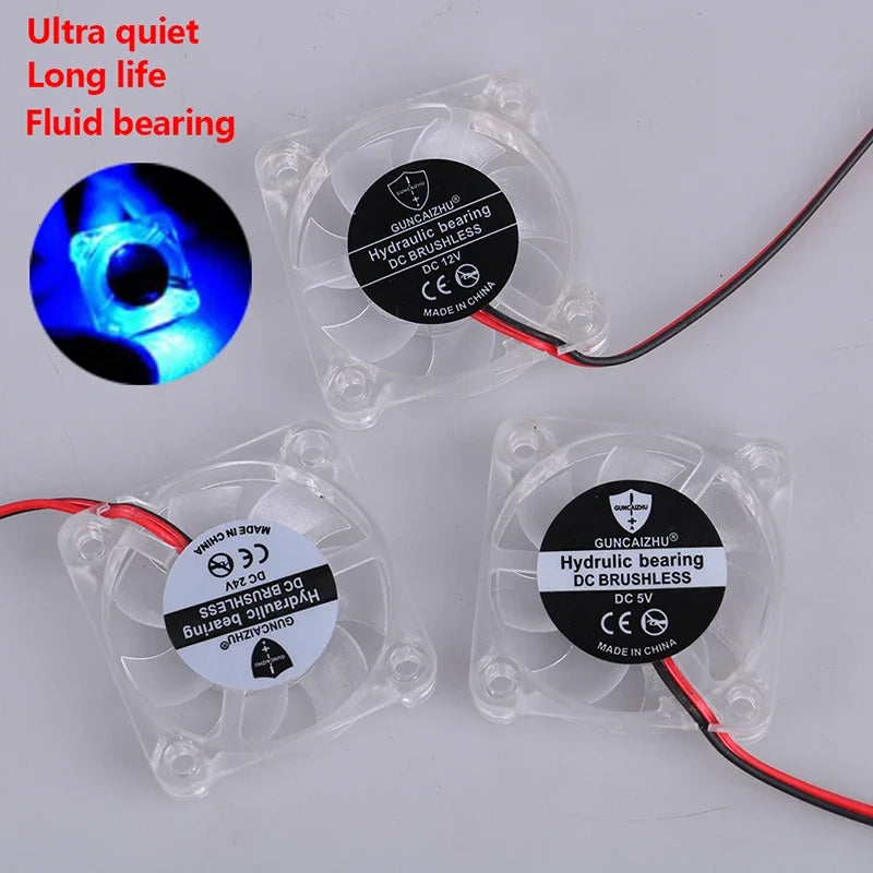 4010 DC Cooling Fan 5V 12V 24V LED Hydraulic Bearing 40mm DC Cooling Fan Qme