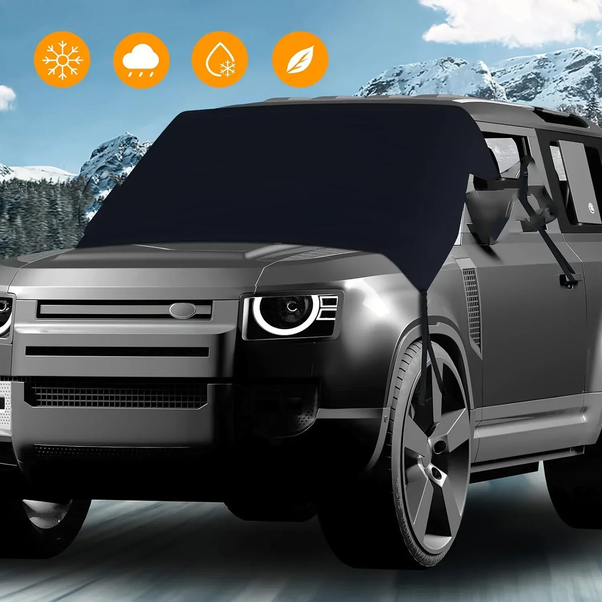 600D Waterproof Windshield Cover – Anti-Ice Snow & Frost Guard Windshield Cover Qme