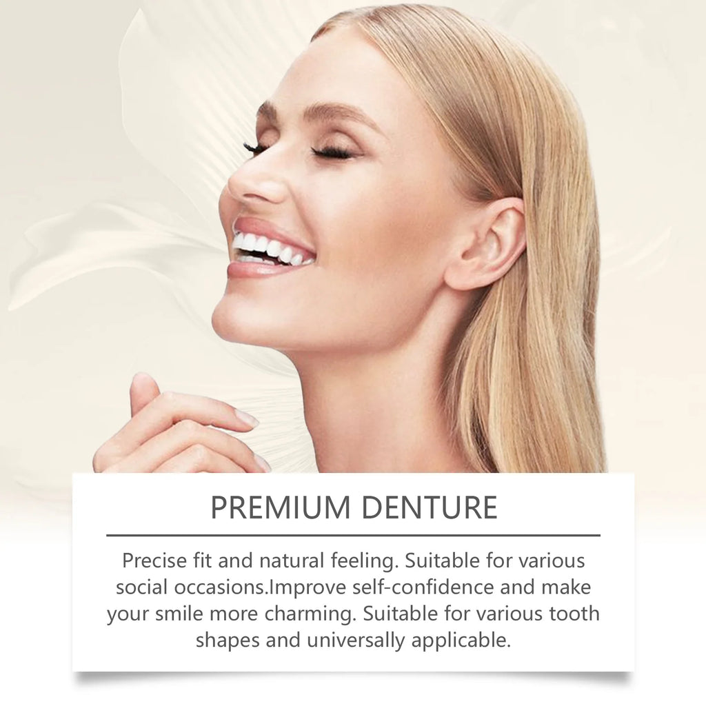 Oralhoe Soft Silicone Temporary Denture Set – Upper & Lower Temporary Denture Set Qst