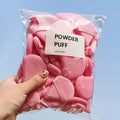Mini Velvet Triangle Powder Puffs – Soft Makeup Blender Set Makeup Powder Puff Set Qme pink