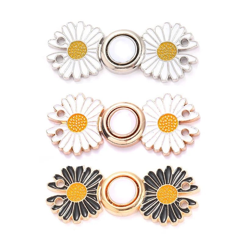 Metal Flower Pearl Snap Buttons – Reusable Pants Fastener Pin Snap Fastener Button Qme