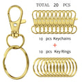 20-Pack Metal Rotary Spring Hook Key Rings & Lanyard Clasps Key Ring Clasps Qme 20pcs Gold