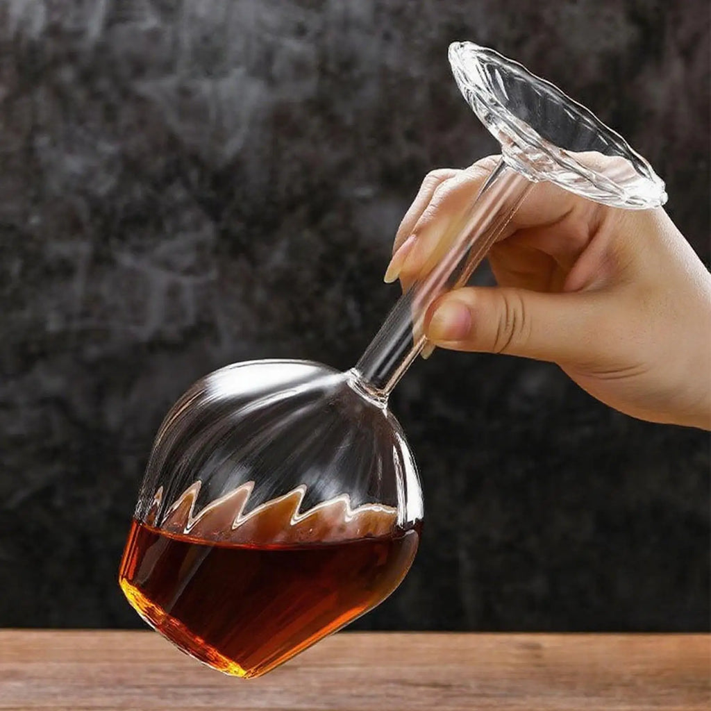 Creative Inverted Stemmed Wine Glass | Upside Down Novelty Cup Novelty Wine Glass Qme