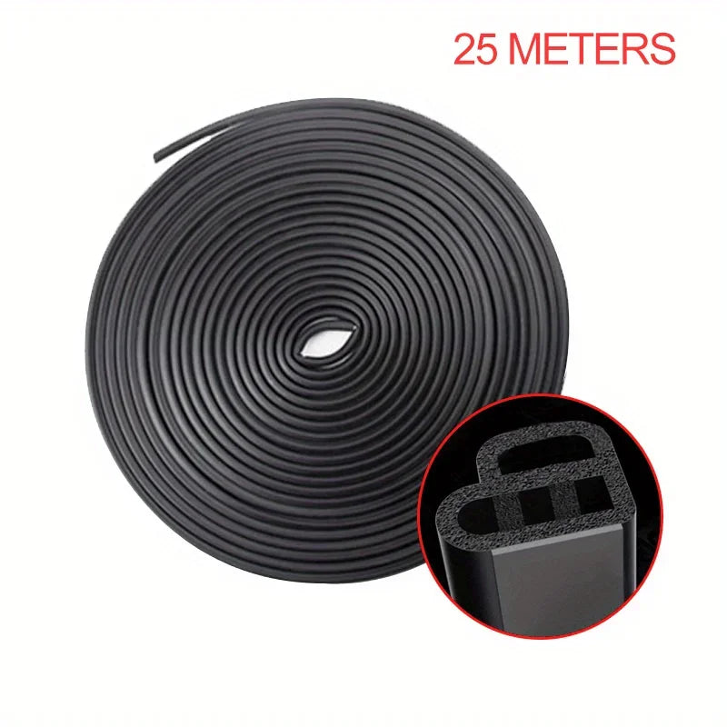 Car Door Rubber Seal Strip L-Type Double Layer Weatherstrip Door Seal Weatherstrip Qme