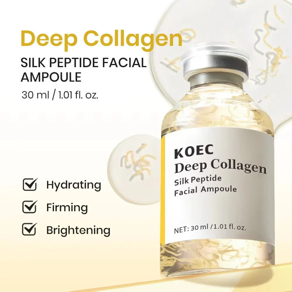 Korean Silk Collagen Peptide Essence Serum | Deep Hydration Collagen Essence Serum Qme