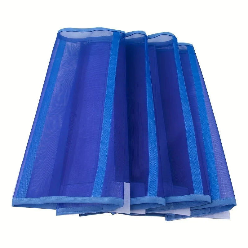4-Pack Horse Fly Boots – Breathable Protective Leg Wraps Horse Fly Boots Qme Blue