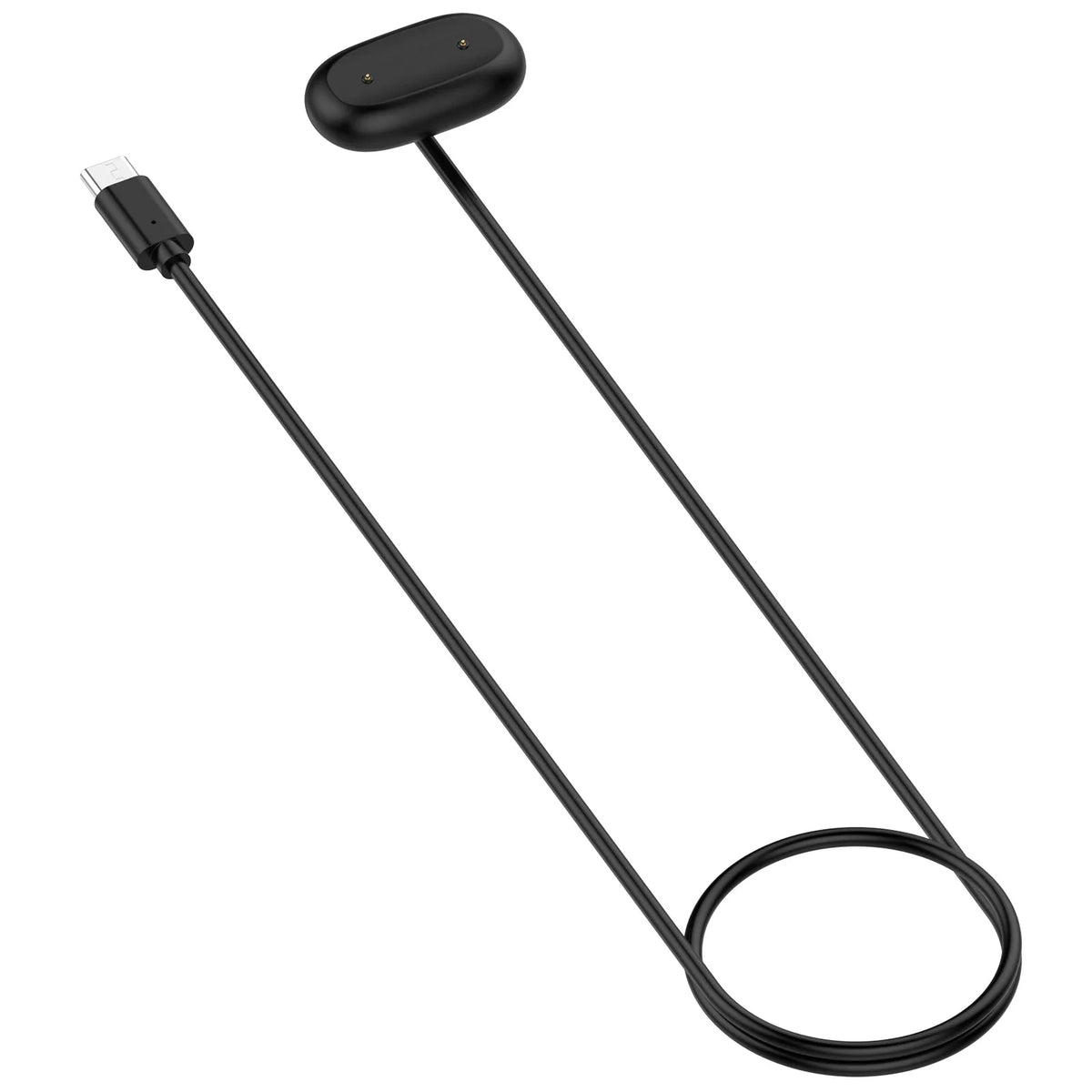Fitbit Air Watch Magnetic Charging Cable | USB-A & USB-C Smartwatch Charging Cable Qme Type C Black