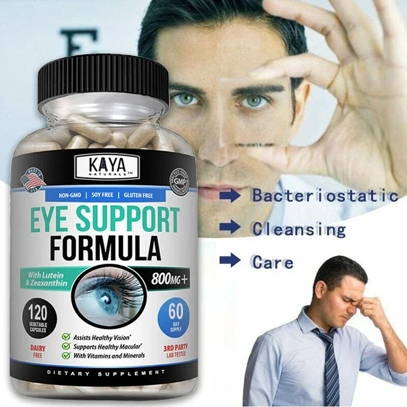 Eye Vitamins Lutein Zeaxanthin & Bilberry Extract | 30/60/120ct Eye Health Supplement Qst
